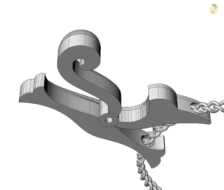 Alphabet Latin K 3D print model_3