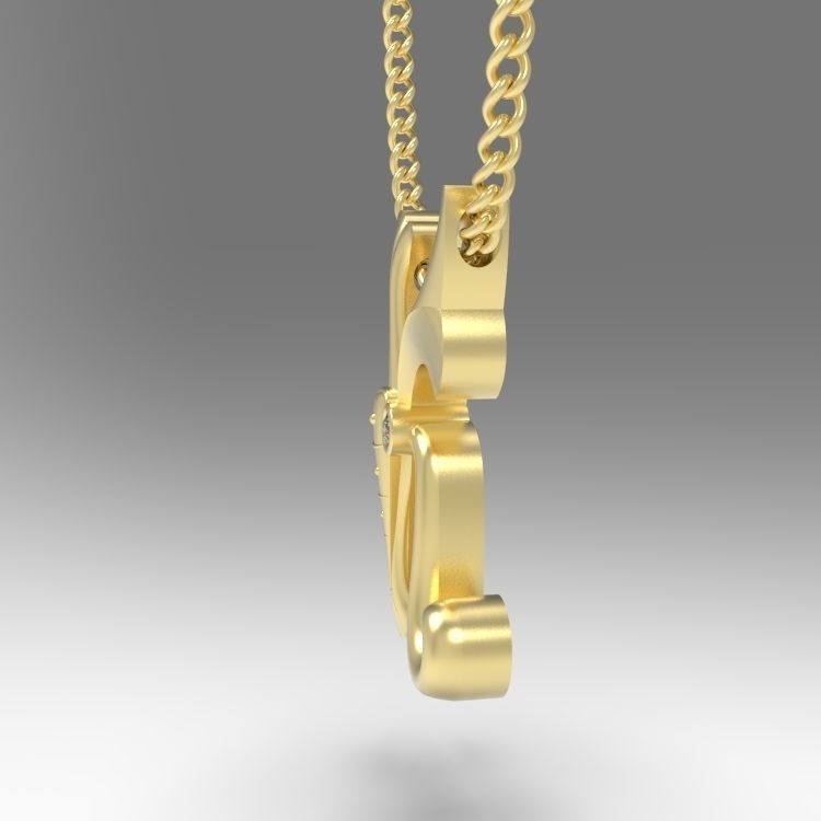 Alphabet Latin K 3D print model_7