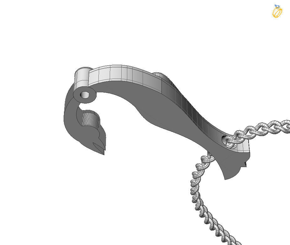 Alphabet Latin J 3D print model_3