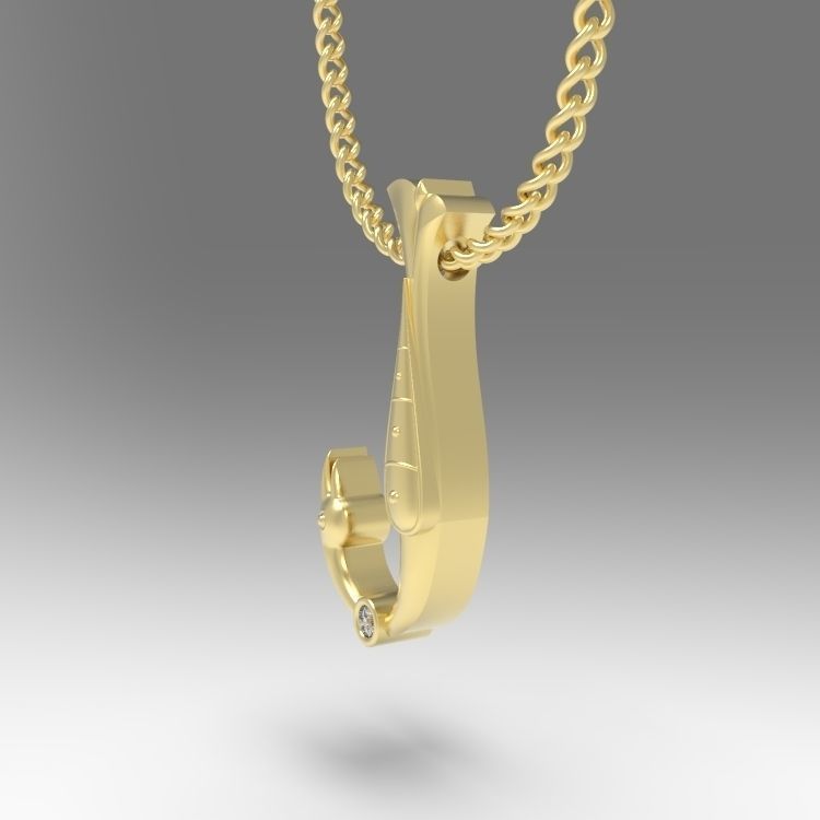 Alphabet Latin J 3D print model_6