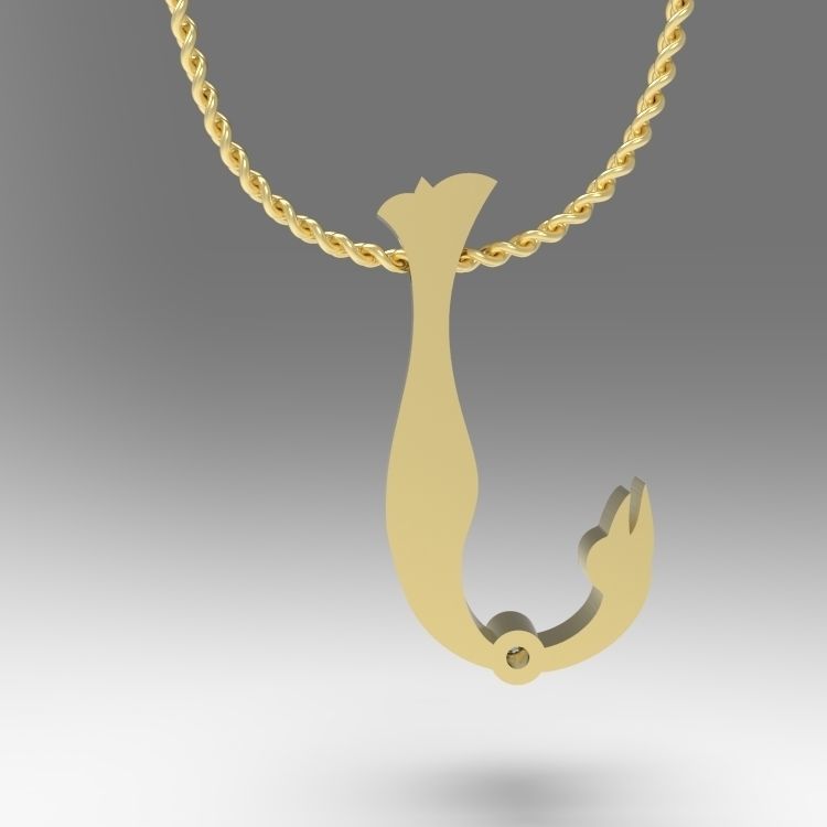 Alphabet Latin J 3D print model_12