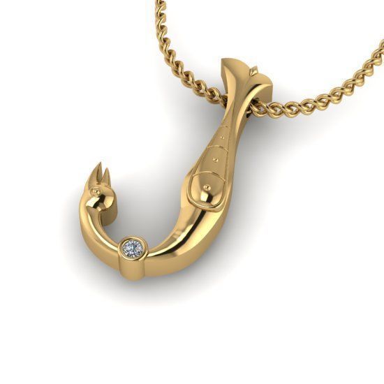 Alphabet Latin J 3D print model_29