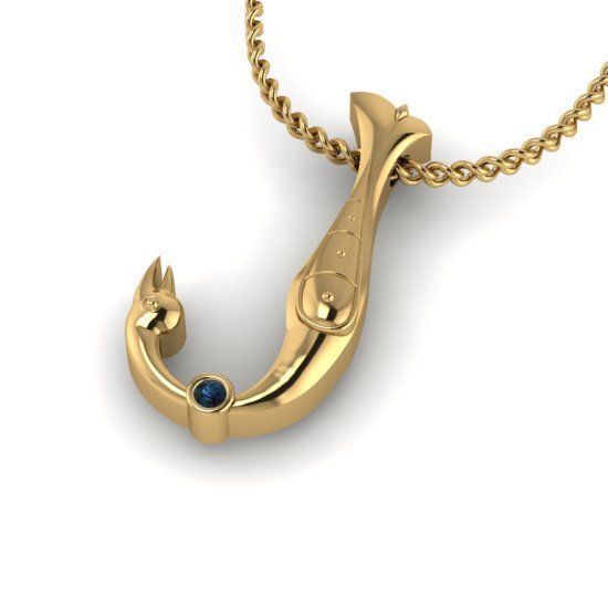 Alphabet Latin J 3D print model_28