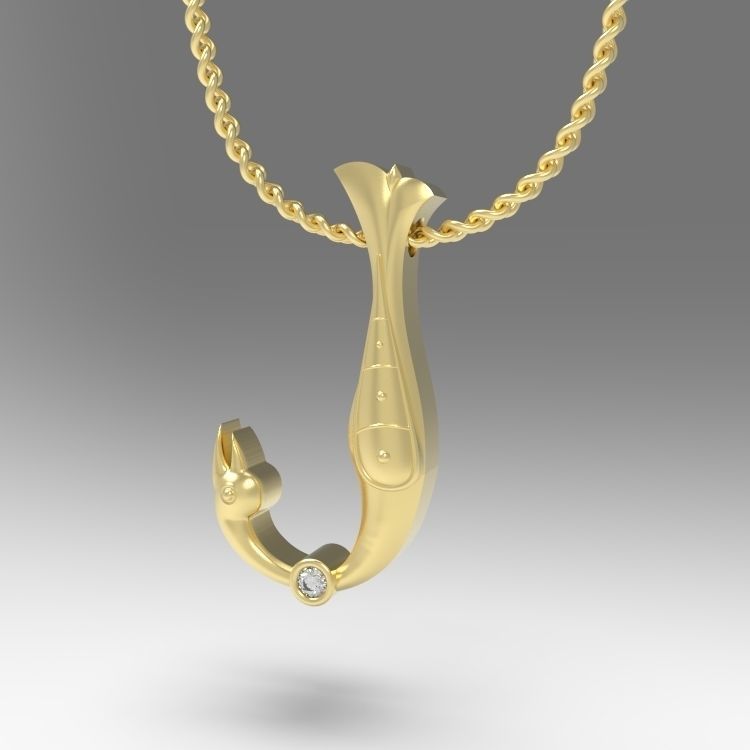 Alphabet Latin J 3D print model_4