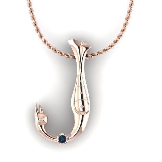 Alphabet Latin J 3D print model_13