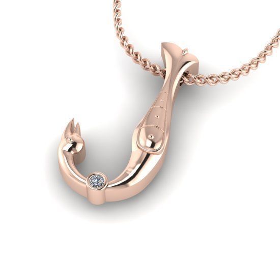 Alphabet Latin J 3D print model_23