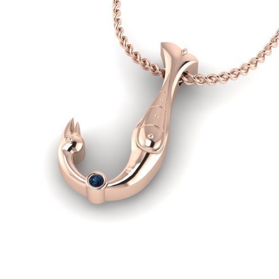 Alphabet Latin J 3D print model_22