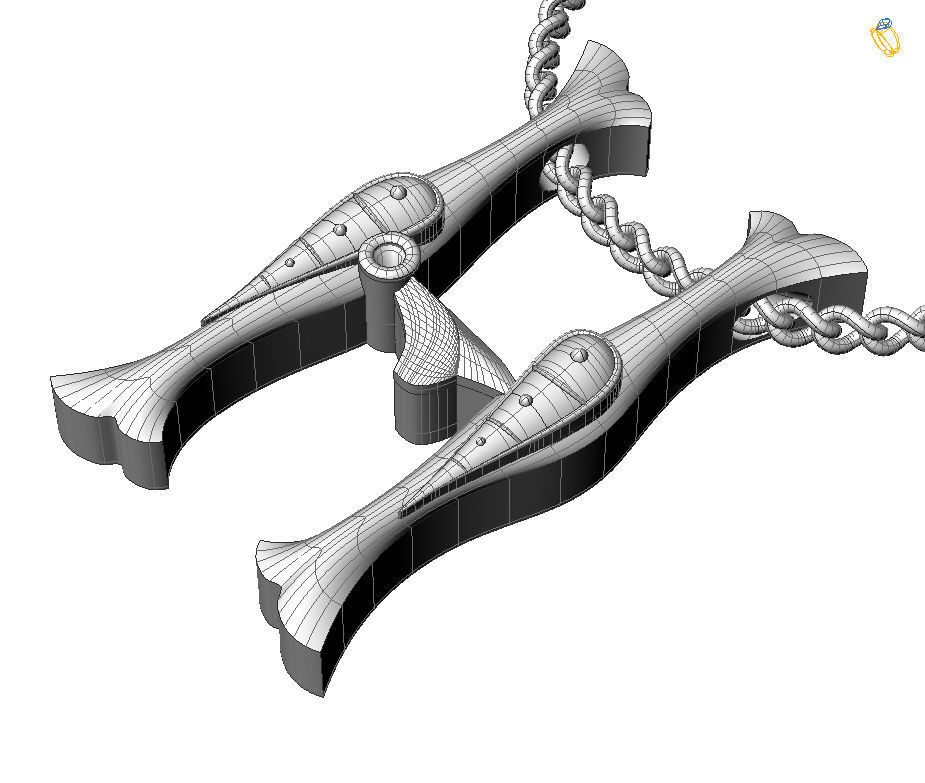 Alphabet Latin H 3D print model_2