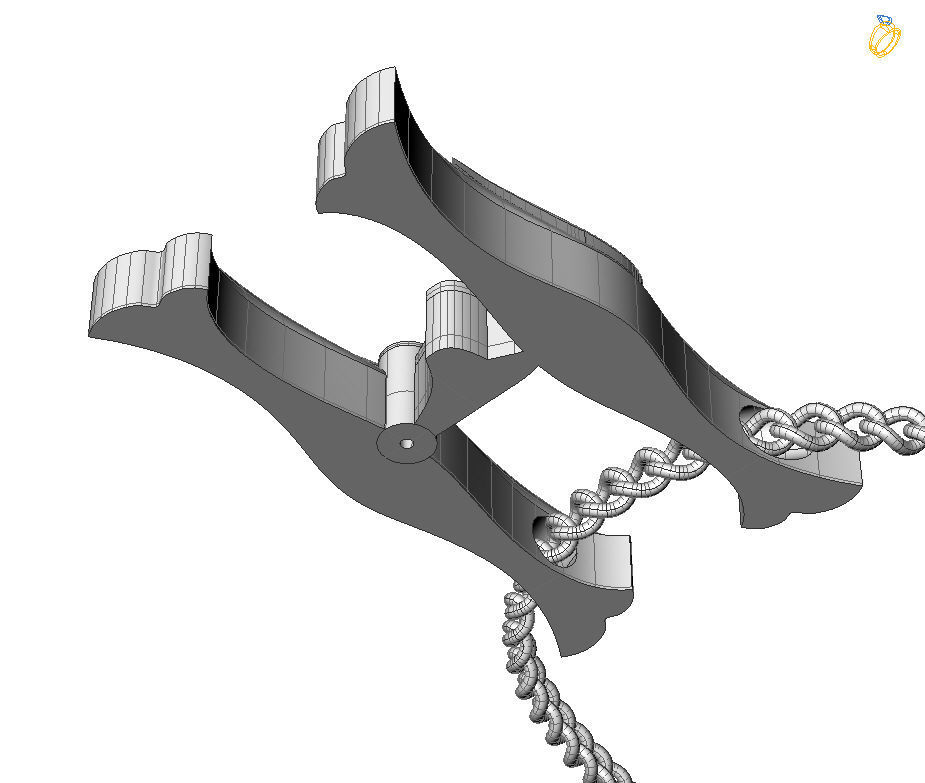 Alphabet Latin H 3D print model_3