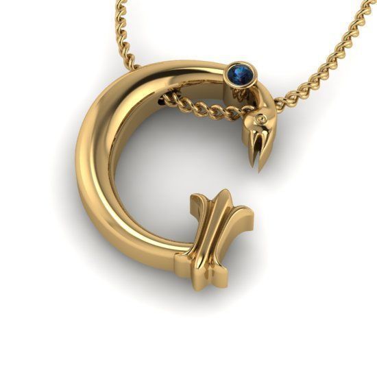 Alphabet Latin G 3D print model_28