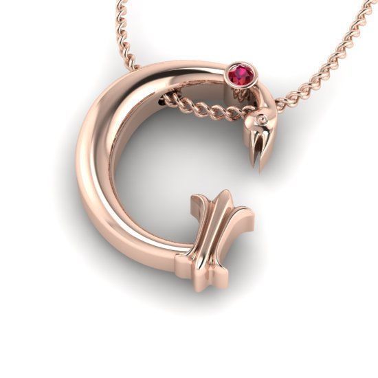 Alphabet Latin G 3D print model_24