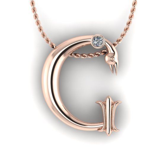 Alphabet Latin G 3D print model_14