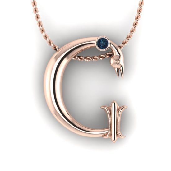 Alphabet Latin G 3D print model_13