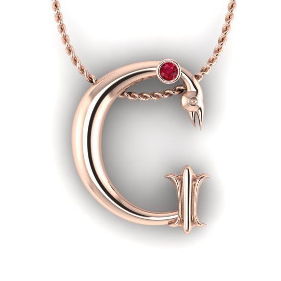 Alphabet Latin G 3D print model_15