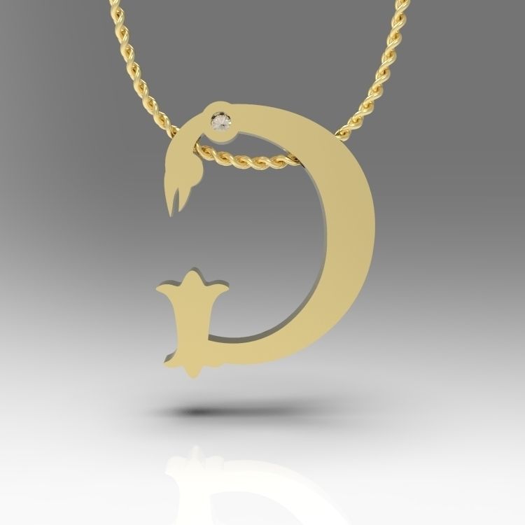 Alphabet Latin G 3D print model_12