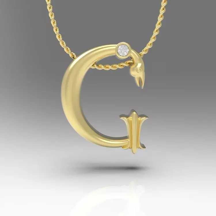 Alphabet Latin G 3D print model_0