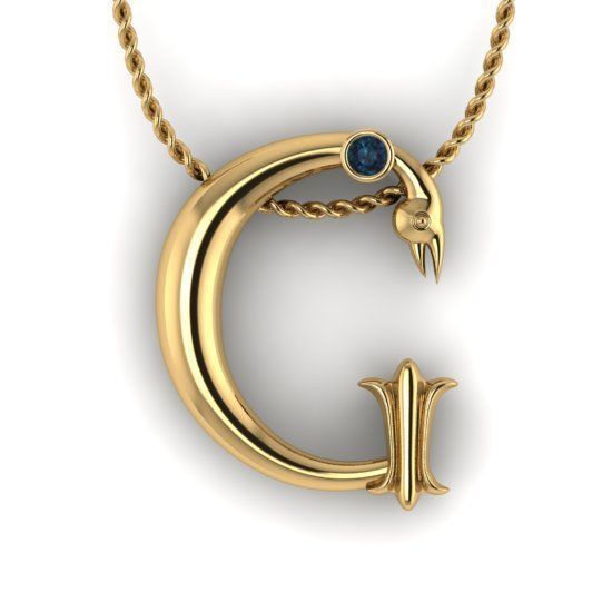 Alphabet Latin G 3D print model_19