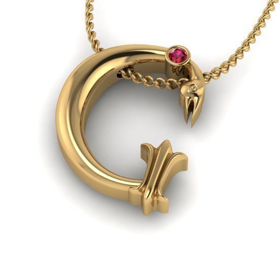 Alphabet Latin G 3D print model_30