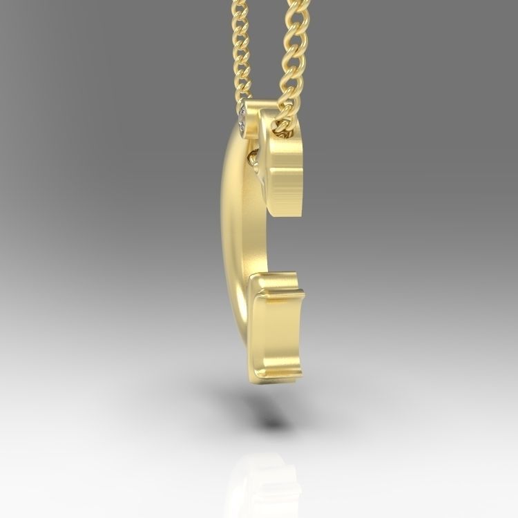 Alphabet Latin G 3D print model_7