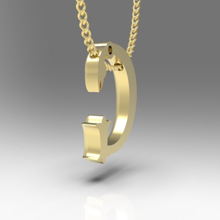 Alphabet Latin G 3D print model_9