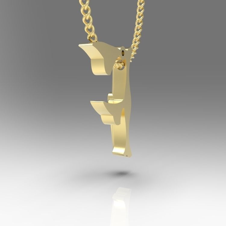 Alphabet Latin F 3D print model_9