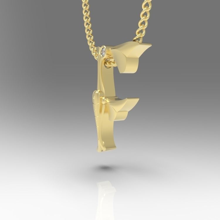 Alphabet Latin F 3D print model_6