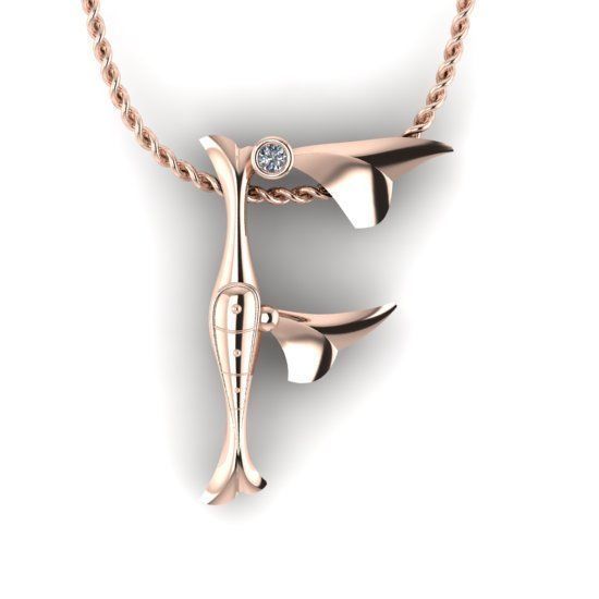 Alphabet Latin F 3D print model_14