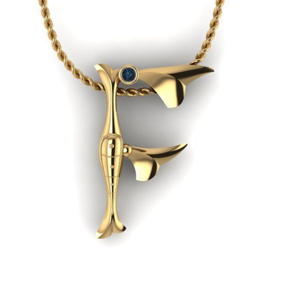 Alphabet Latin F 3D print model_19