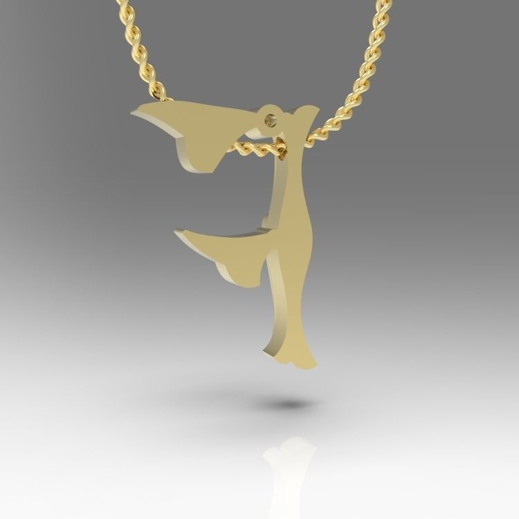 Alphabet Latin F 3D print model_11