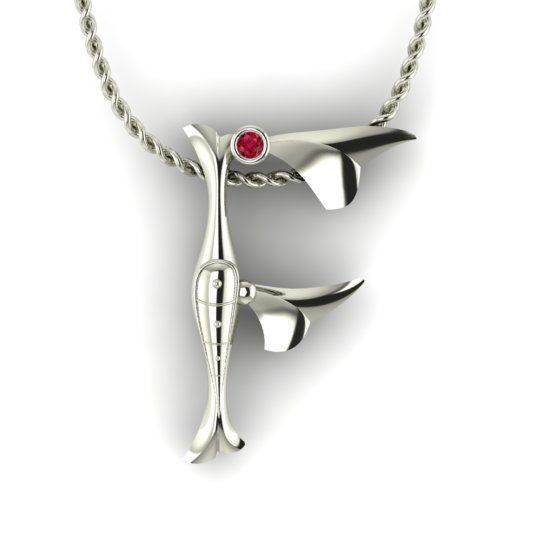 Alphabet Latin F 3D print model_18