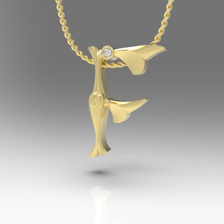 Alphabet Latin F 3D print model_4