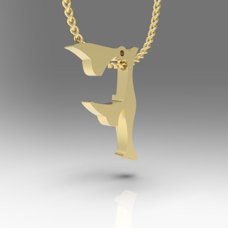 Alphabet Latin F 3D print model_10