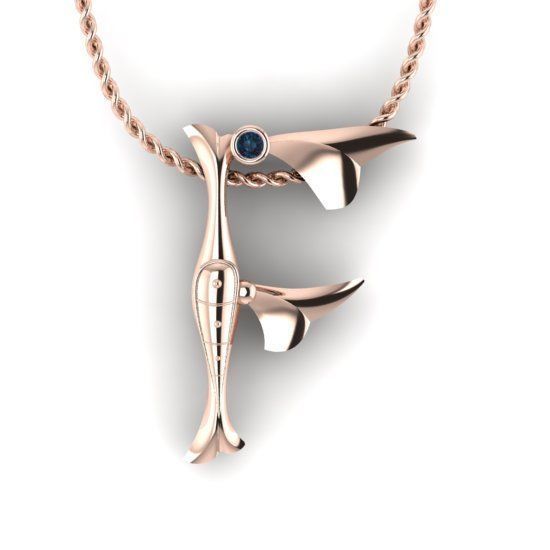 Alphabet Latin F 3D print model_13