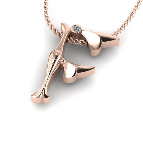 Alphabet Latin F 3D print model_23