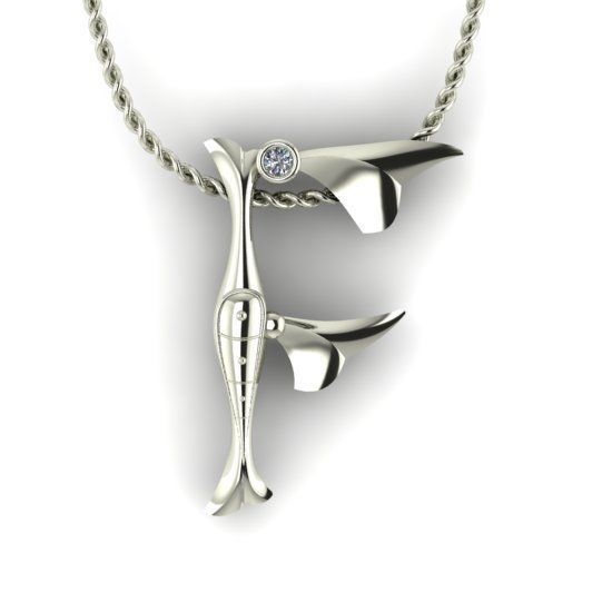 Alphabet Latin F 3D print model_17