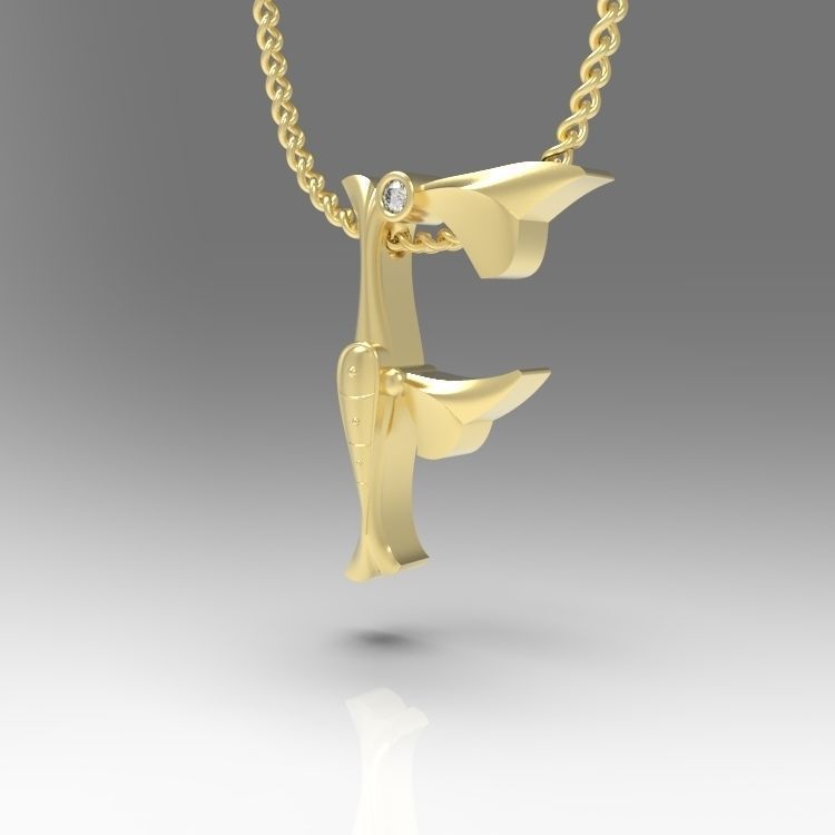 Alphabet Latin F 3D print model_5