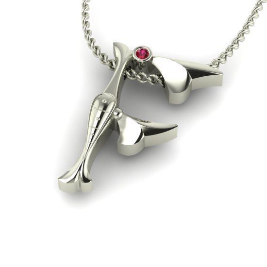 Alphabet Latin F 3D print model_27