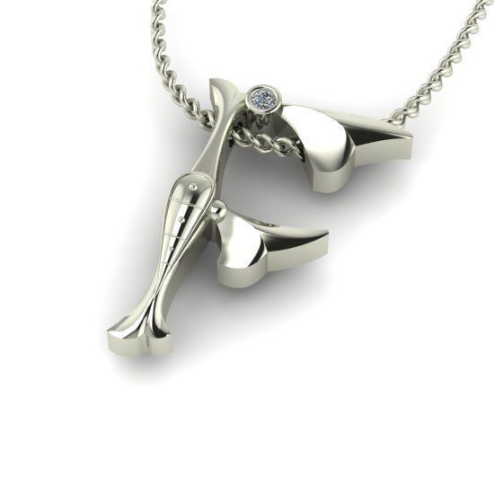 Alphabet Latin F 3D print model_26