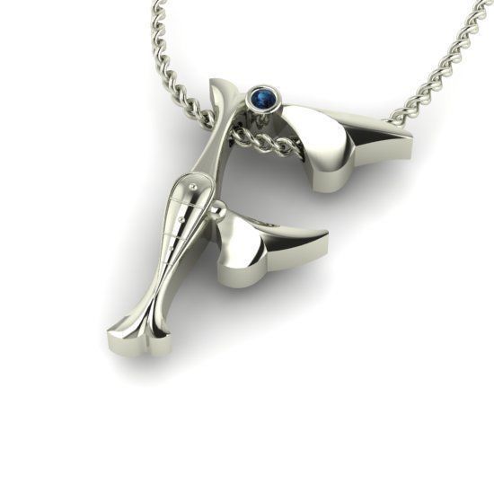 Alphabet Latin F 3D print model_25