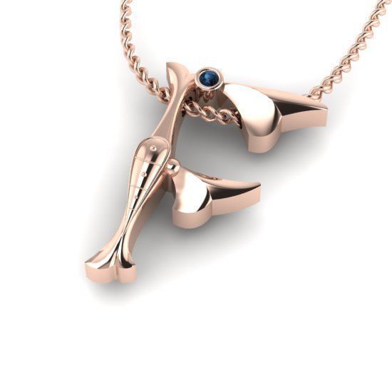 Alphabet Latin F 3D print model_22