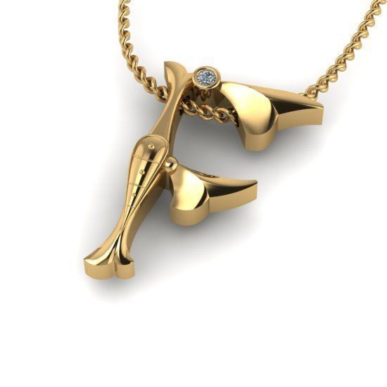 Alphabet Latin F 3D print model_29