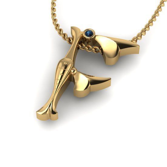 Alphabet Latin F 3D print model_28