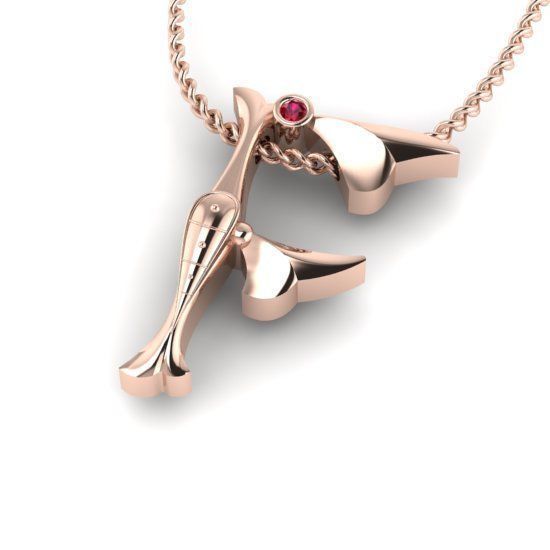 Alphabet Latin F 3D print model_24