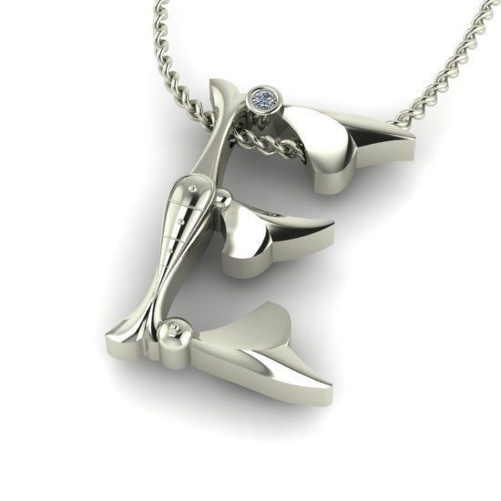 Alphabet Latin E 3D print model_26