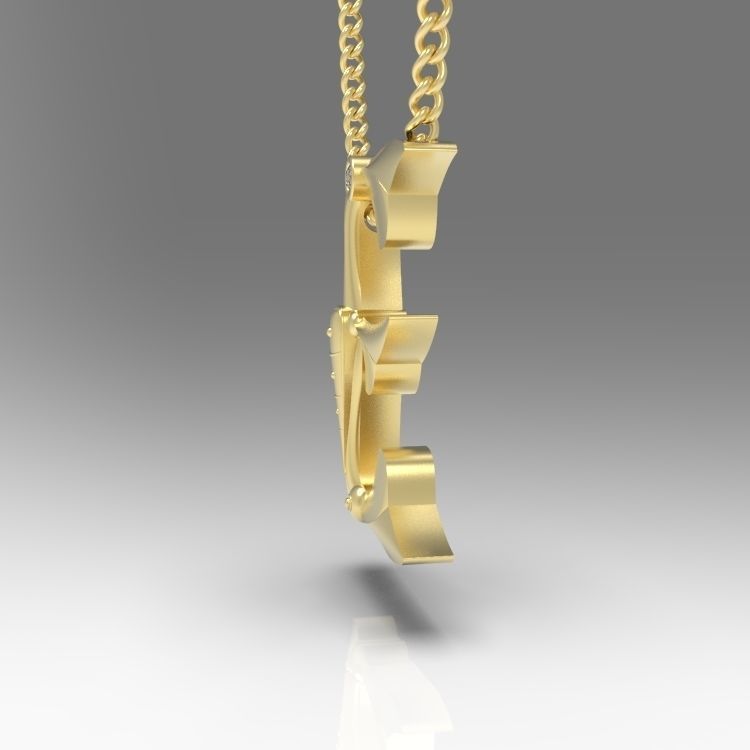 Alphabet Latin E 3D print model_7