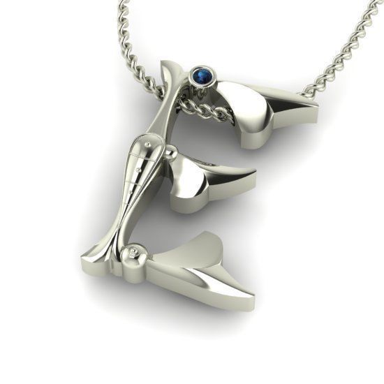 Alphabet Latin E 3D print model_25