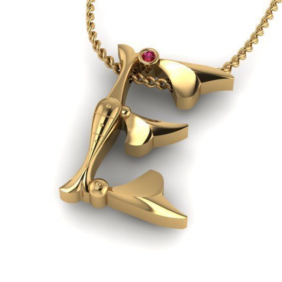 Alphabet Latin E 3D print model_30