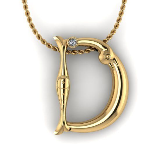 Alphabet Latin D 3D print model_20