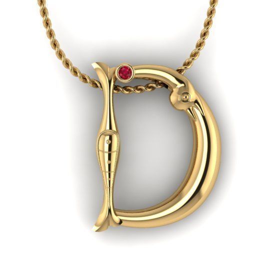 Alphabet Latin D 3D print model_21