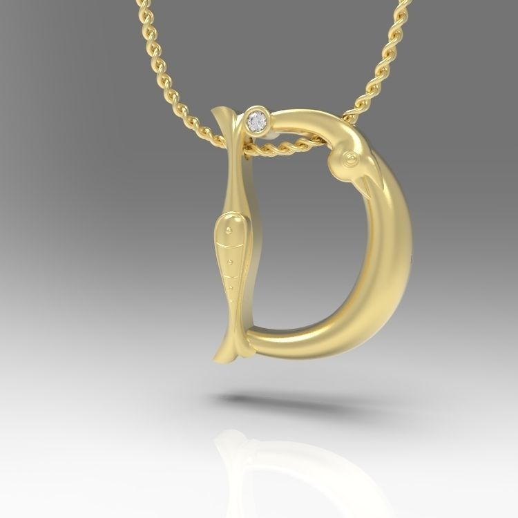 Alphabet Latin D 3D print model_4